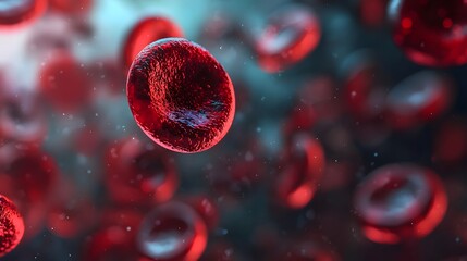 Nanorobots navigating through blood with advanced molecular interactions. Generative AI.