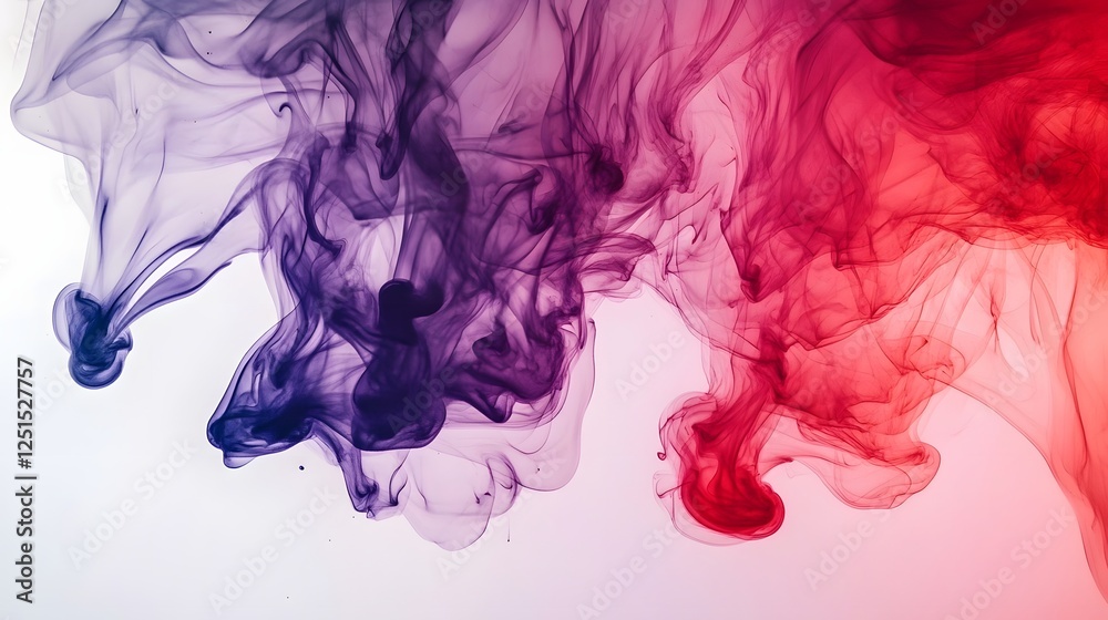 Poster Mesmerizing Fluid Ink Swirls in Vibrant Color Gradient