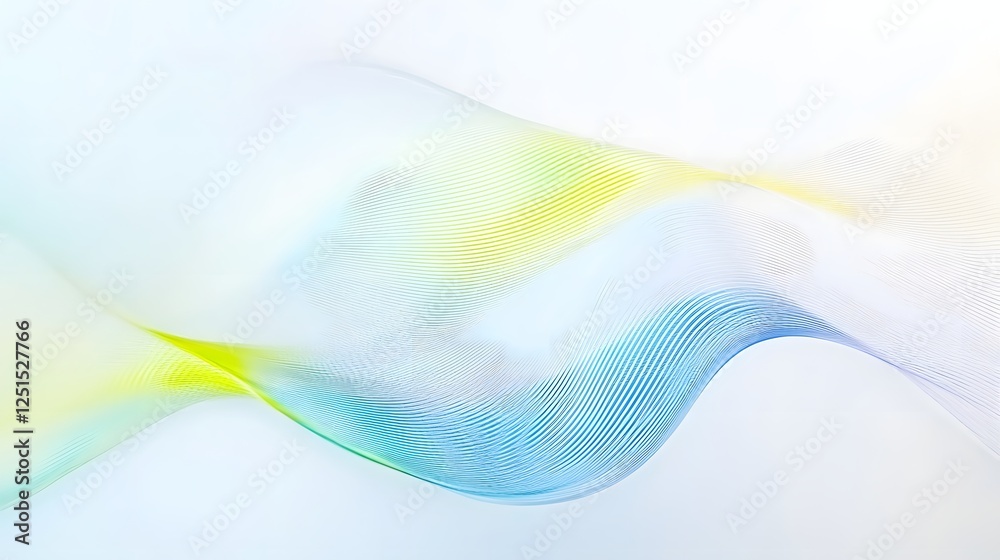 Poster mesmerizing fluid waves of vibrant colors and graceful movements