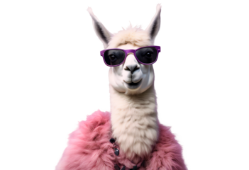 1 leisure portrait animal lilac funny surprised looking using cute alpaca lifestyle selfies smiling smartphone isolated pink light llama happy charming mammal taking fun background