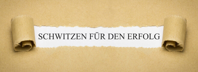 Schwitzen für den Erfolg
