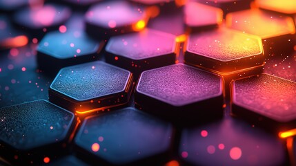 Obraz premium Hexagonal Honeycomb Pattern with Soft Gradient Colors for Modern Organic Design Concepts