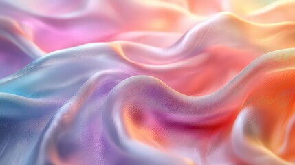 Obraz premium Stunning Holographic Gradient with Soft Pastel Colors and Dreamy Light Reflections