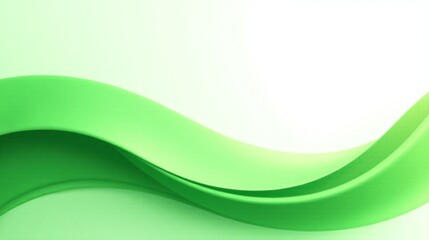 Beneath a gentle curve, a vibrant green ribbon unfurls gracefully.