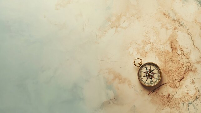 Vintage Map Minimalist Background
