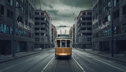 tram in the city