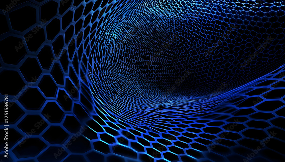 Poster abstract background with a hexagonal pattern and connection lines