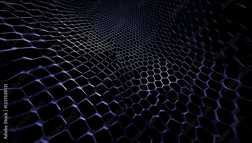 Poster Abstract background with a hexagonal pattern and connection lines