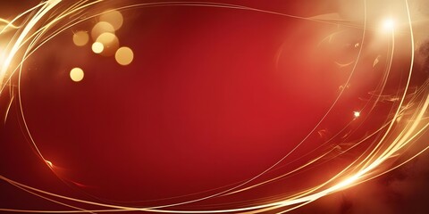 a bold red background with swirling light patterns, creating an energetic and dynamic effect, highlighted with soft golden bokeh and dramatic light streaks 7