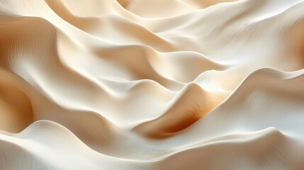 Obraz premium Calming Minimalistic Wave Pattern in Soft Beige Tones for a Serene Modern Vibe