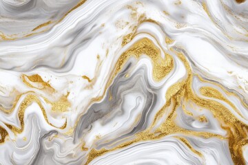 Textura abstrata de mármore com detalhes em dourado, cinza e branco, em padrão seamless, criada com IA generativa, ideal para design de interiores e superfícies sofisticadas