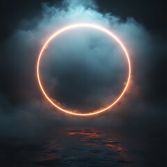 Naklejka premium Water abstract circle glowing layout high resolution hd background