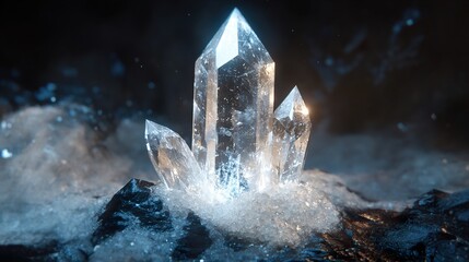 Shimmering Ghost Quartz Crystal
