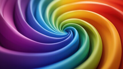 Obraz premium Bold Psychedelic Spiral with Vibrant Rainbow Gradients for a Mesmerizing Abstract Effect