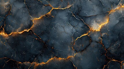 Seamless Cracked Marble Pattern in Dark and Light Tones with Authentic Textural Contrast