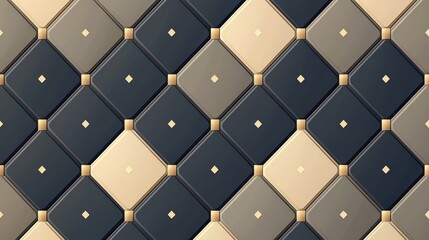 Seamless Diamond Lattice Pattern in Dark and Light Tones for a Striking Geometric Effect