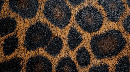 Striking Seamless Leopard Print Pattern in Bold Black and Brown for a Wild Modern Look