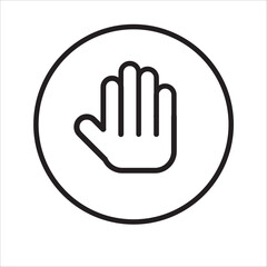 Hand icon. hand vector icon, palm,click