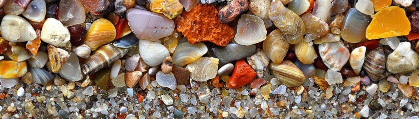 Colorful stones and pebbles