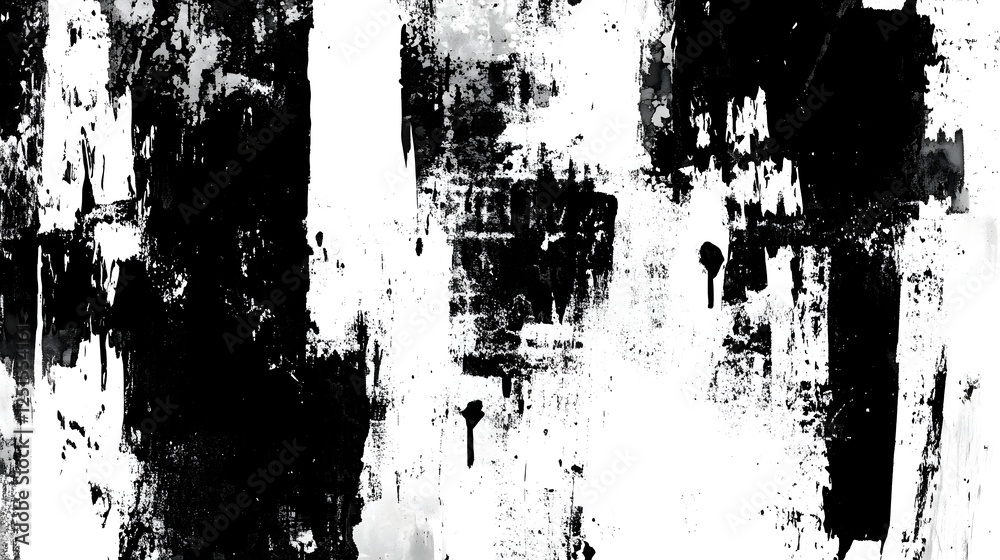 Aufkleber abstract grunge textured black and white background with vintage marks and distressed patterns