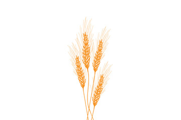 Simple wheat logo, wheat icon vector on white background.