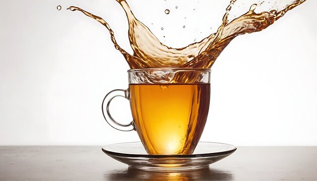splash tea closeup shot,Tea Cup,concepts, ideas, liquid, splashing, close-up, cup, drink, tea cup, hot drink, tea - hot drink, 684