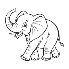 Cute Baby Elephant  coloring page