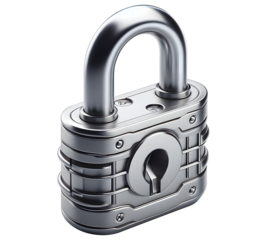 Metallic lock png locker png padlock png iron lock png metallic chrome lock png realistic lock png lock keyhole png transparent background image