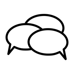 Group Chat Vector Line Icon Design
