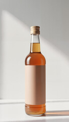 Beverage Packaging Mockup in minimalistic style against soft background