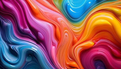 Obraz premium abstract background of colorful liquid liner abstract texture of liquid acrylic