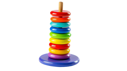 Colorful Stacking Rings for Early Childhood Learning