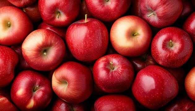 red ripe apples as background - Powered by Adobe