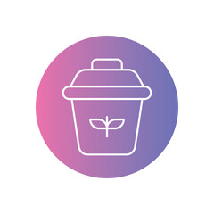 Compost Bin icon vector stock illustration