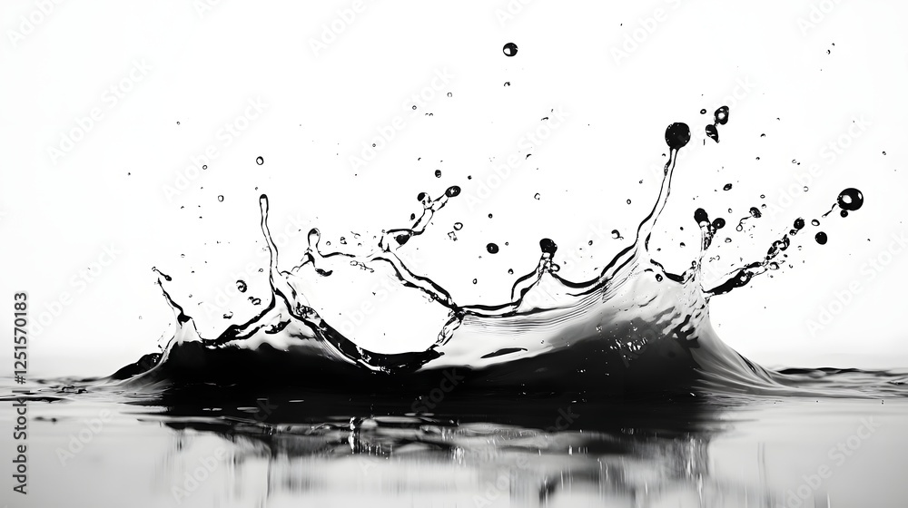 Aufkleber dramatic liquid splash captured in a single moment showcasing the dynamic and nature of water in mot