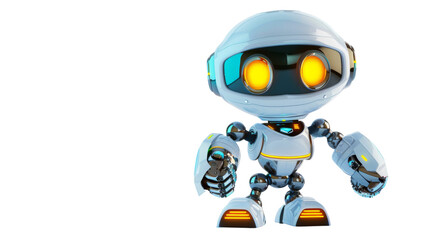 Futuristic Robot Toy with LED Eyes and Mechanical Arms