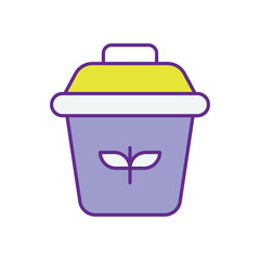 Compost Bin icon vector stock illustration