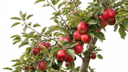 Obraz premium red apples on a branch