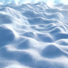 Obraz premium Waves of soft white snow cover the ground in a tranquil winter landscape under bright sunlight. Generative AI