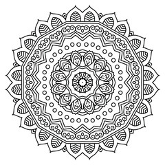 Circular Mandala Design for Focus and Relaxation