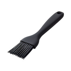 Stylish Silicone Pastry Brush with Black Handle Isolated on Transparent Background