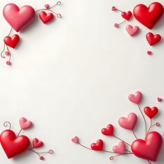 red hearts background