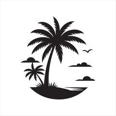 vector illustration of palm trees