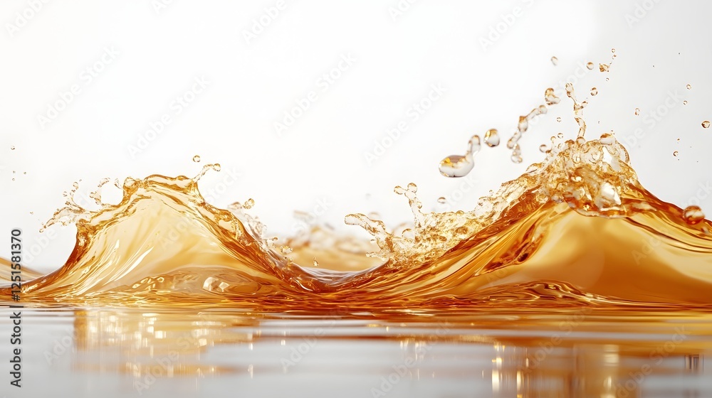 Poster Dynamic Orange Liquid Splash and Wave Motion Abstract Background  Creative Colorful Fluid Flow Aquatic Texture Nature Environment Concept for