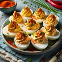 Deviled Eggs and chives