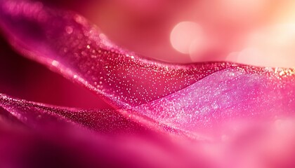 Abstract Magenta and Aqua Digital Data Stream with Bokeh, Warm Glow, and Fluid Wave Motions