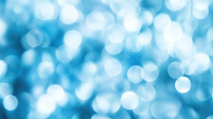Fototapeta premium Blue bokeh lights, blurred background, festive, design