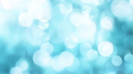 Fototapeta premium Teal bokeh lights background, abstract blur, nature, soft focus, website design