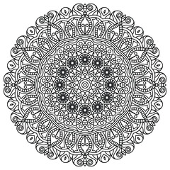 Circular Mandala Design for Focus and Relaxation
