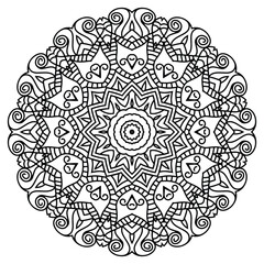 Circular Mandala Design for Focus and Relaxation